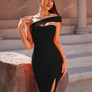 Black One-Shoulder Dress
